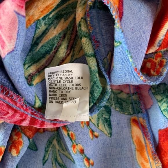 Cynthia Rowley Tropical Hibiscus Wrap Skirt Sarong Women's Size‎ Large new tags - Picture 7 of 9